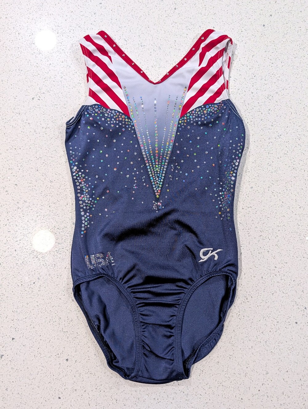 OFFICIAL TEAM USA Competition GK Elite Gymnastics Leotard Medium OLYMPIC REPLICA